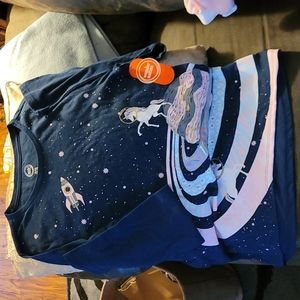 Girls unicorn "space" shirt